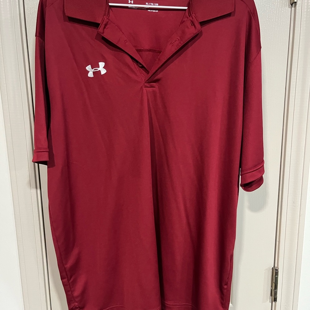 Under Armour Men's Maroon Performance Polo Shirt